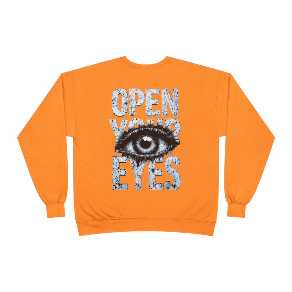 Open Eyes Graphic Sweatshirt — Eye Illustration Crewneck