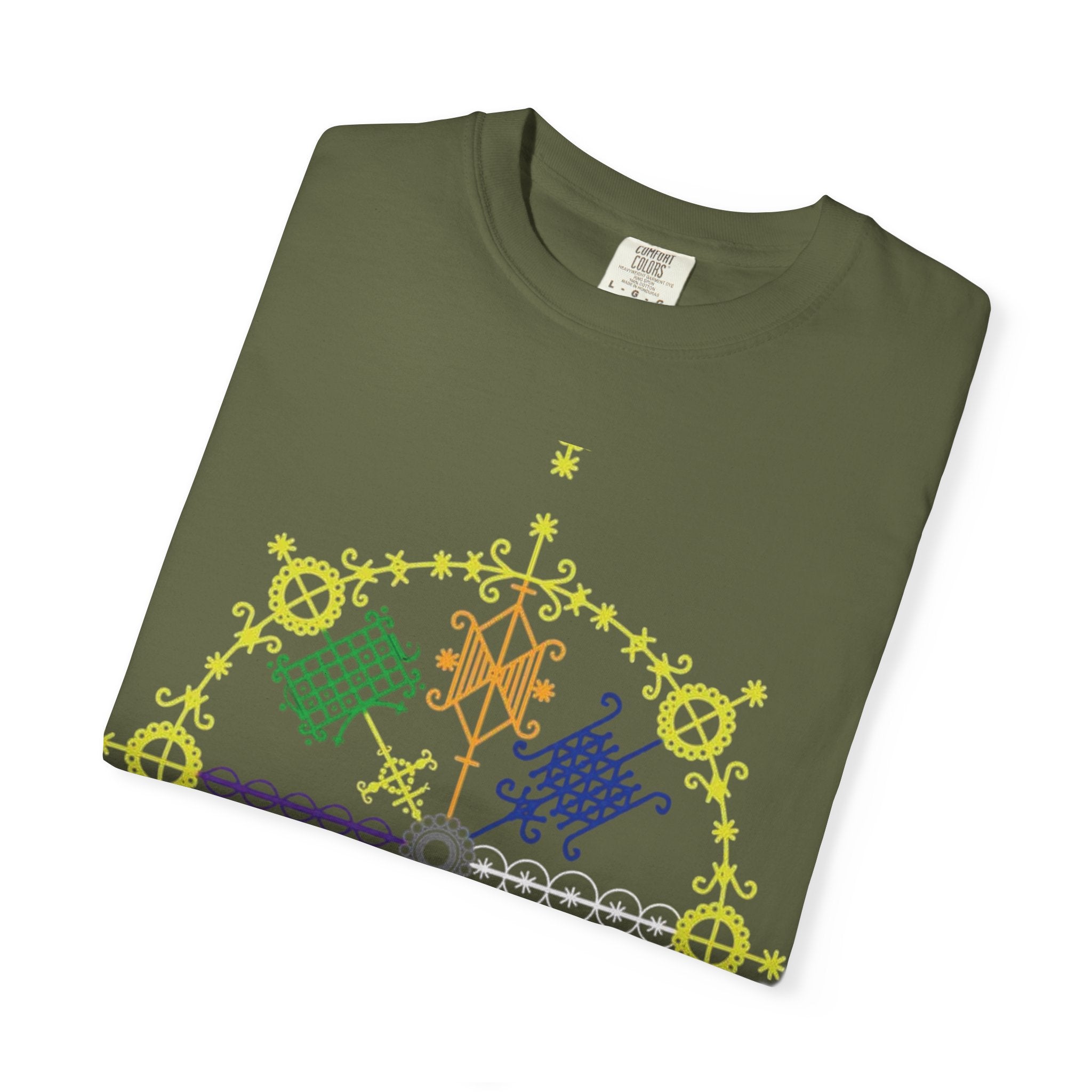 Mandala Symbol Graphic T-Shirt — Pastel Spiritual Pattern