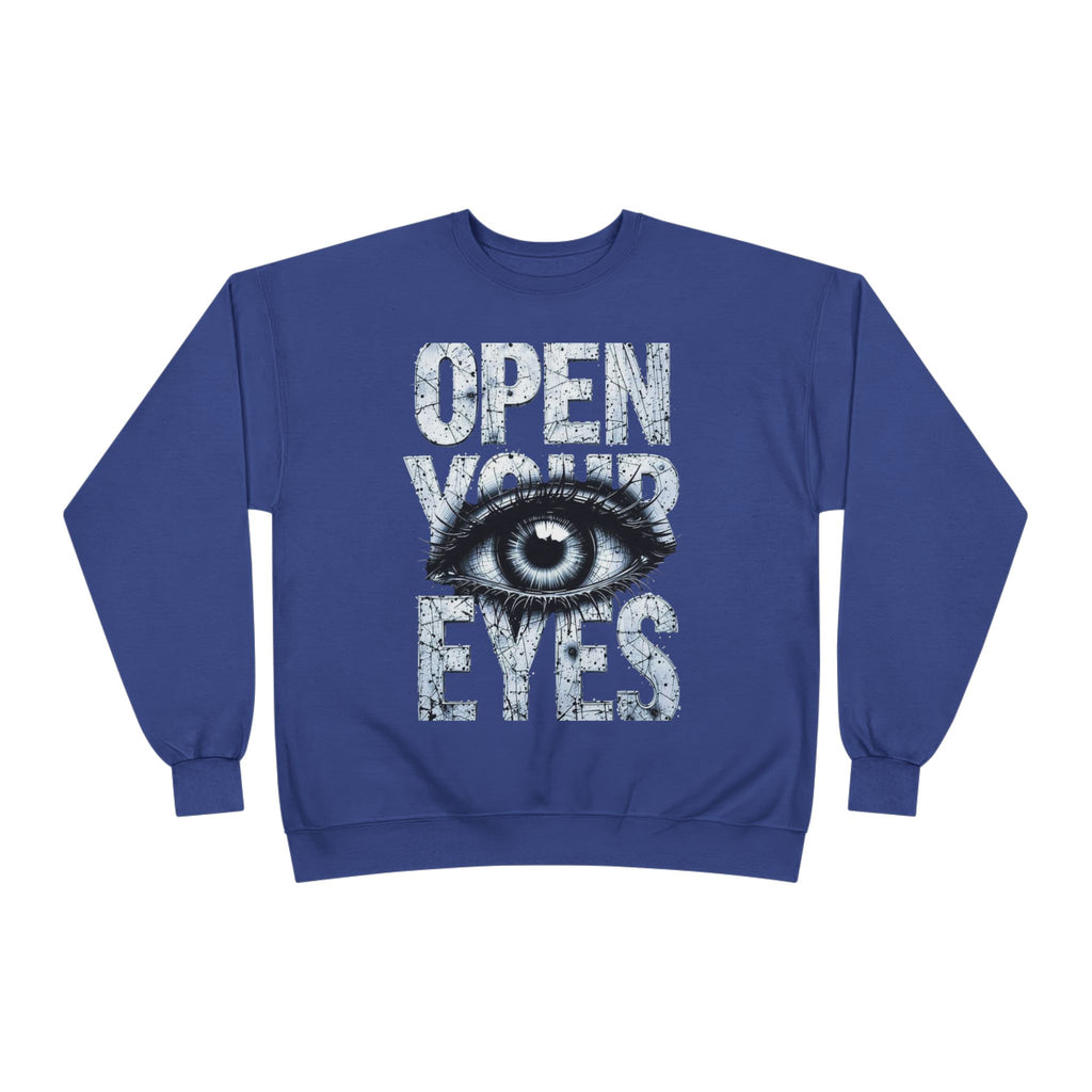 Open Eyes Graphic Sweatshirt — Eye Illustration Crewneck