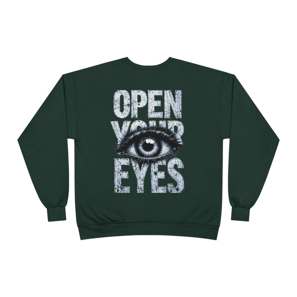 Open Eyes Graphic Sweatshirt — Eye Illustration Crewneck