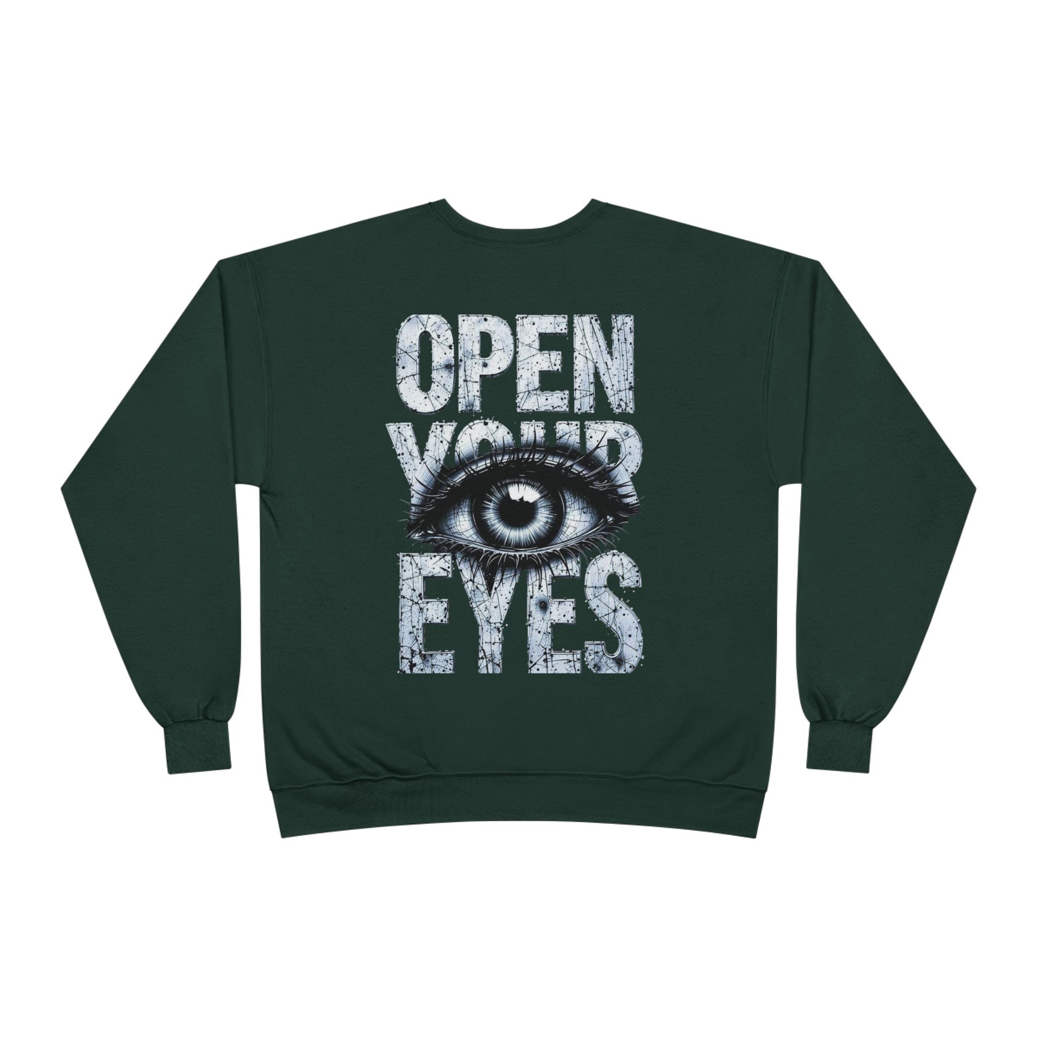 Open Eyes Graphic Sweatshirt — Eye Illustration Crewneck