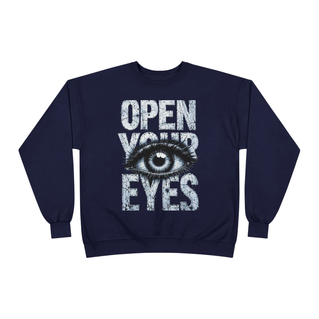 Open Eyes Graphic Sweatshirt — Eye Illustration Crewneck