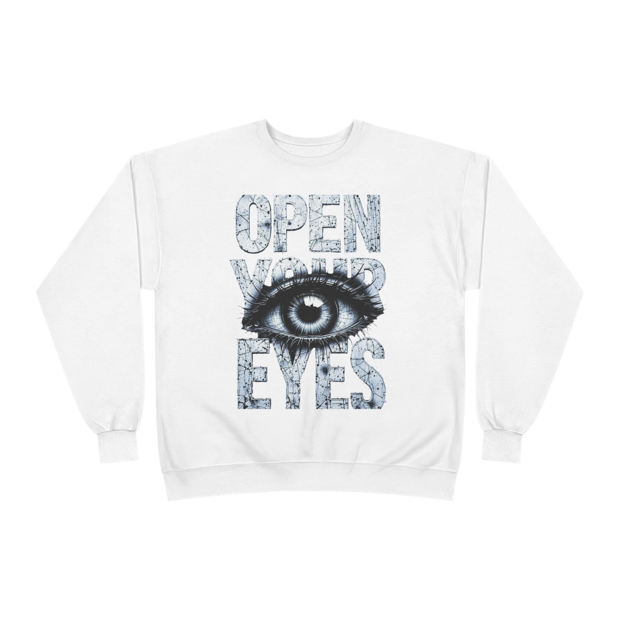 Open Eyes Graphic Sweatshirt — Eye Illustration Crewneck