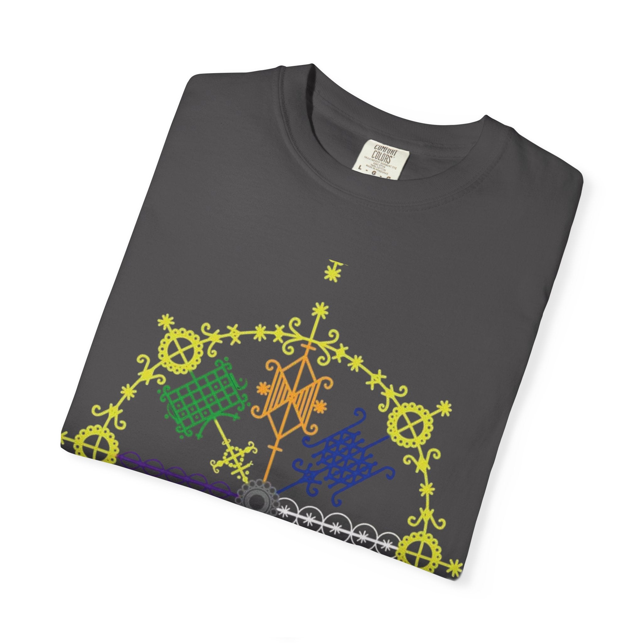 Mandala Symbol Graphic T-Shirt — Pastel Spiritual Pattern