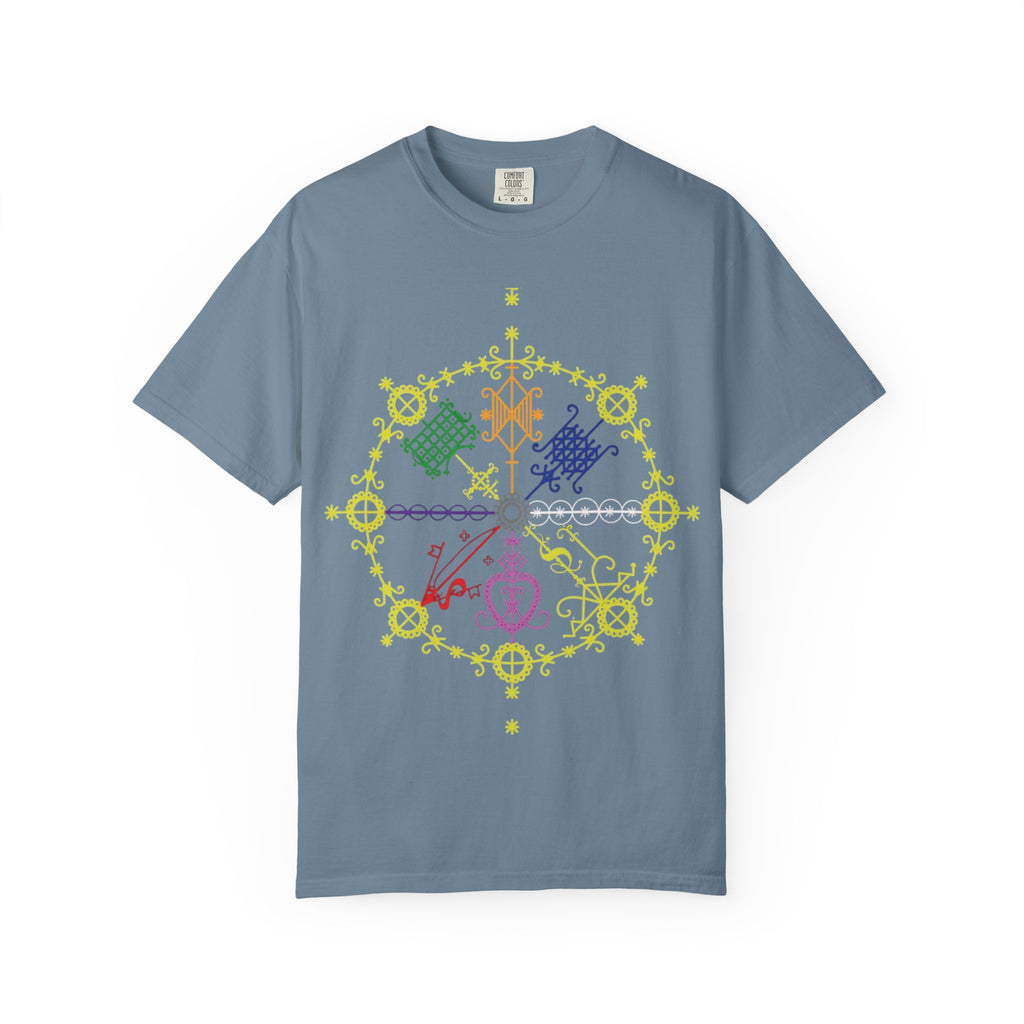 Mandala Symbol Graphic T-Shirt — Pastel Spiritual Pattern