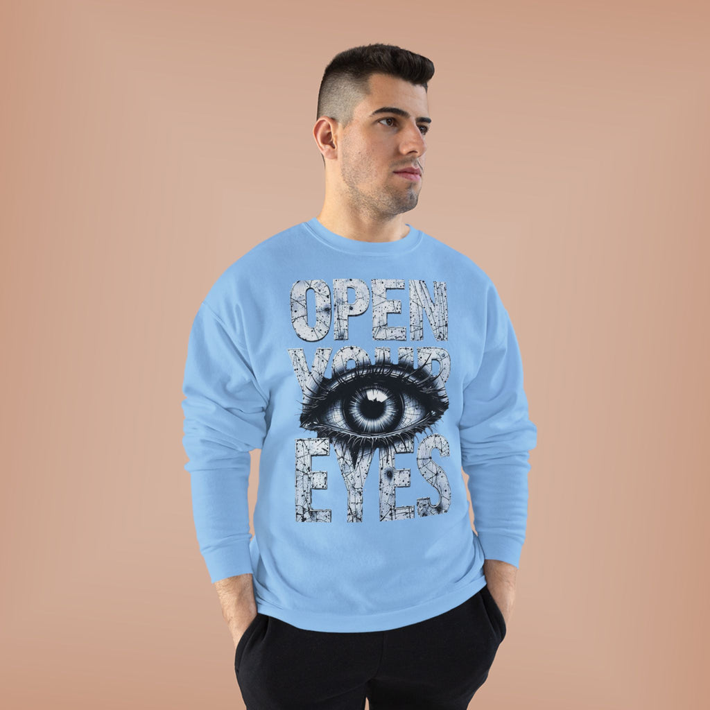 Open Eyes Graphic Sweatshirt — Eye Illustration Crewneck