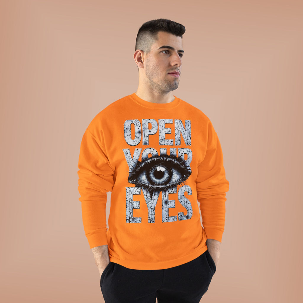 Open Eyes Graphic Sweatshirt — Eye Illustration Crewneck