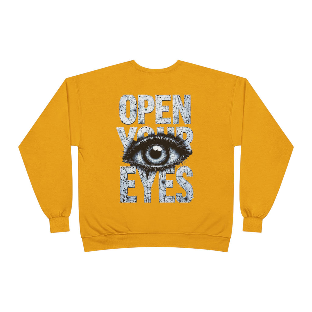Open Eyes Graphic Sweatshirt — Eye Illustration Crewneck