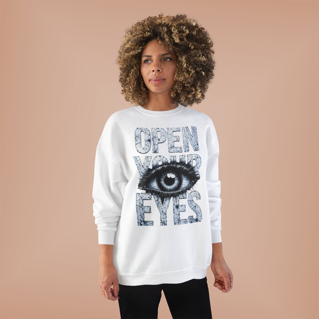 Open Eyes Graphic Sweatshirt — Eye Illustration Crewneck