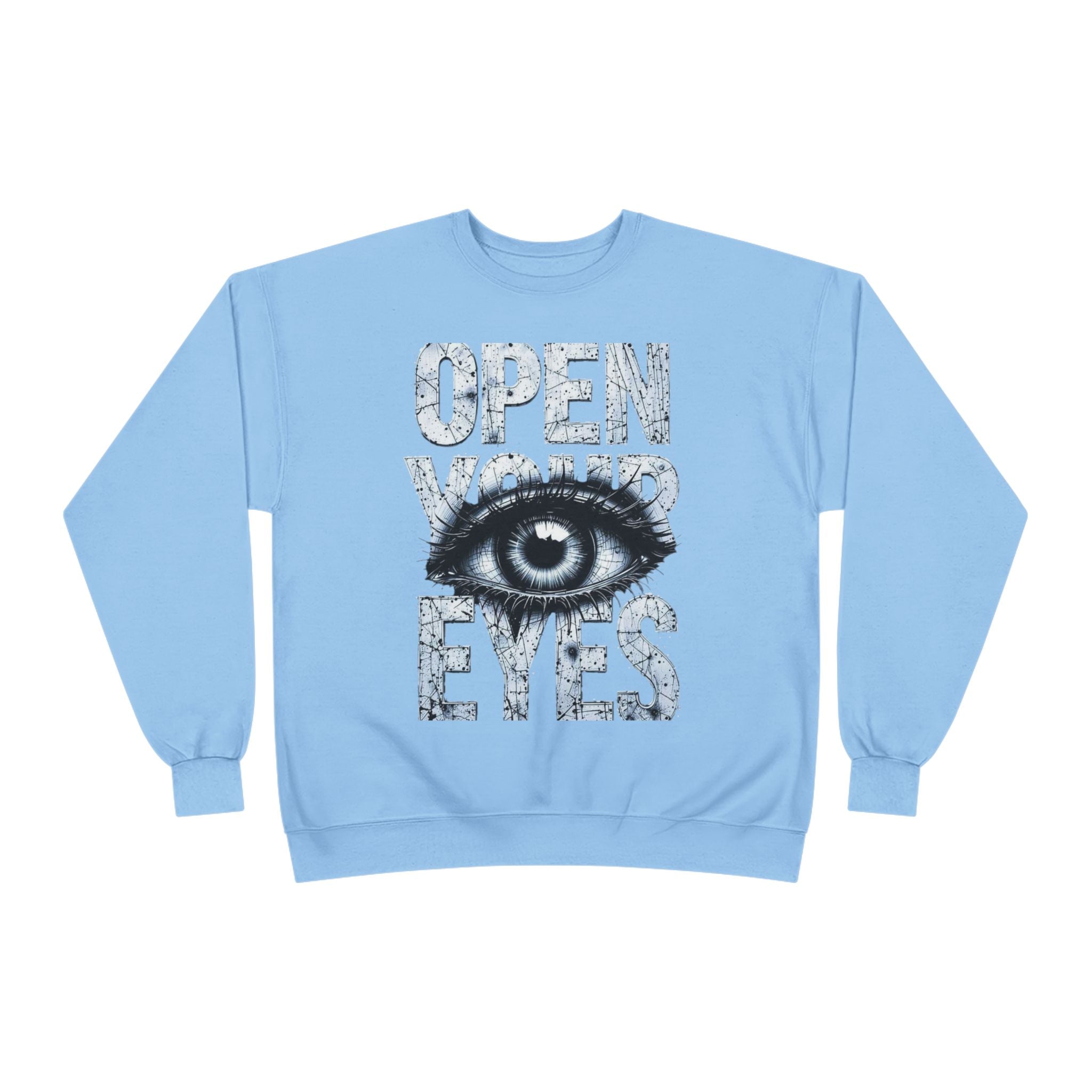 Open Eyes Graphic Sweatshirt — Eye Illustration Crewneck