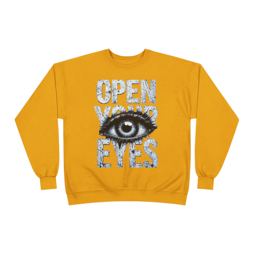 Open Eyes Graphic Sweatshirt — Eye Illustration Crewneck