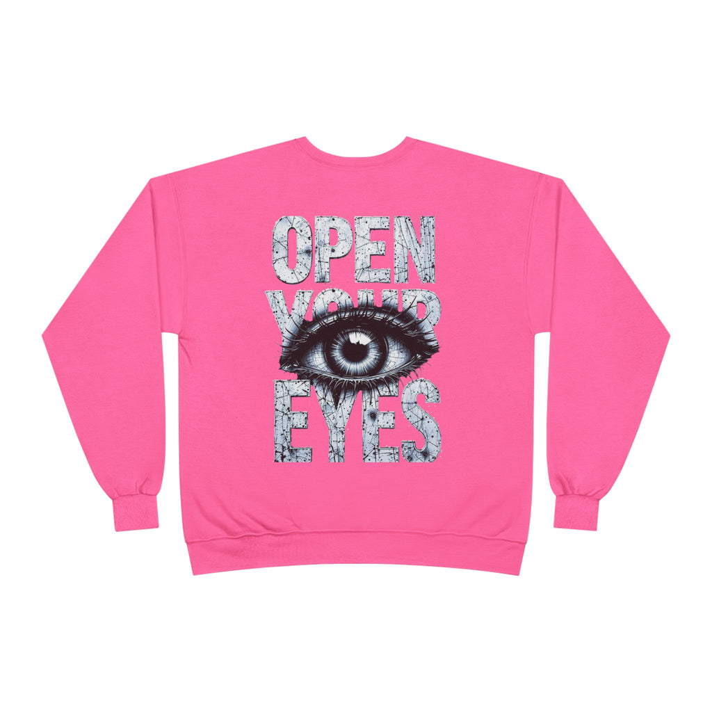 Open Eyes Graphic Sweatshirt — Eye Illustration Crewneck