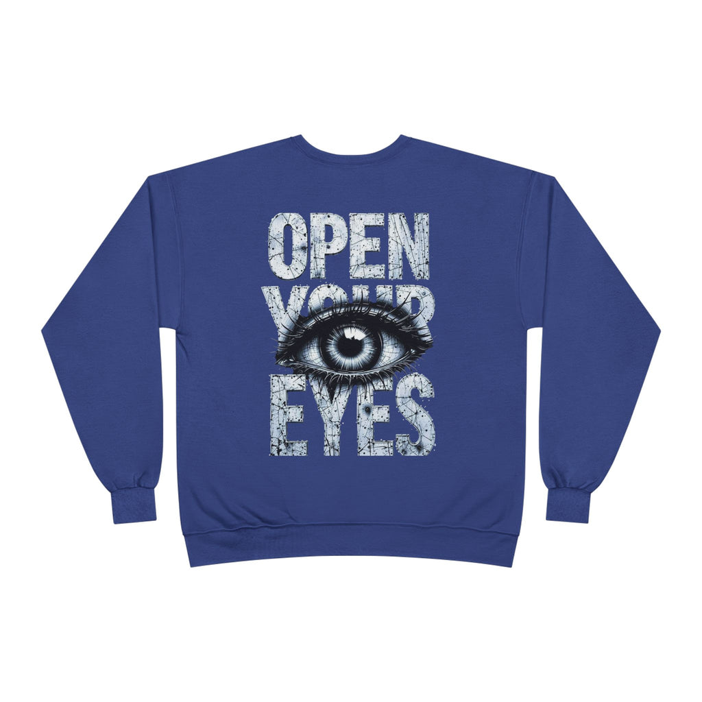 Open Eyes Graphic Sweatshirt — Eye Illustration Crewneck