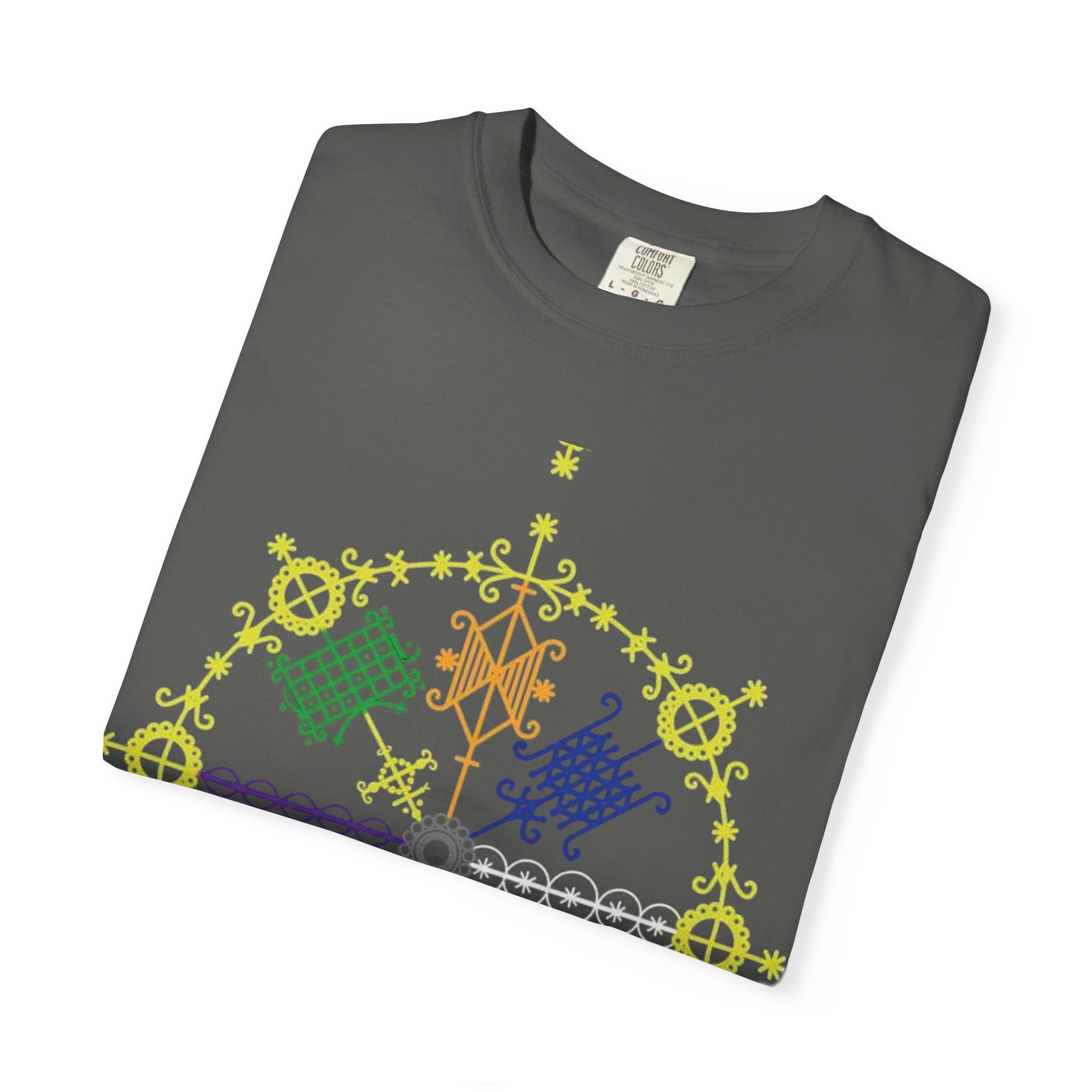 Mandala Symbol Graphic T-Shirt — Pastel Spiritual Pattern