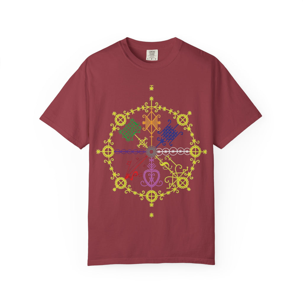 Mandala Symbol Graphic T-Shirt — Pastel Spiritual Pattern