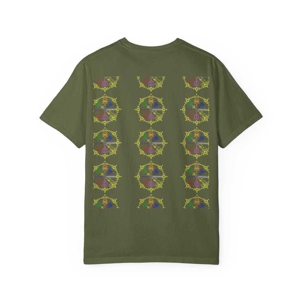 Mandala Symbol Graphic T-Shirt — Pastel Spiritual Pattern