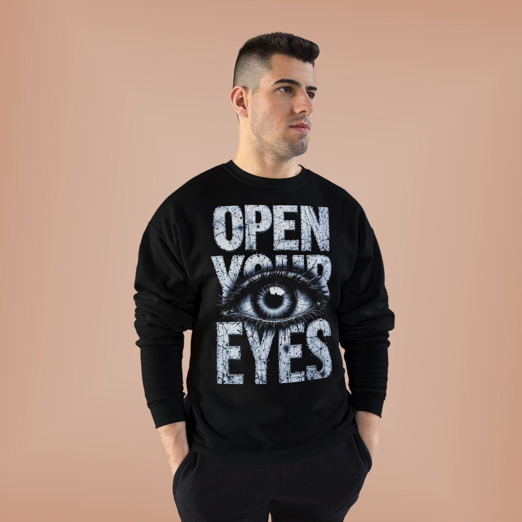 Open Eyes Graphic Sweatshirt — Eye Illustration Crewneck