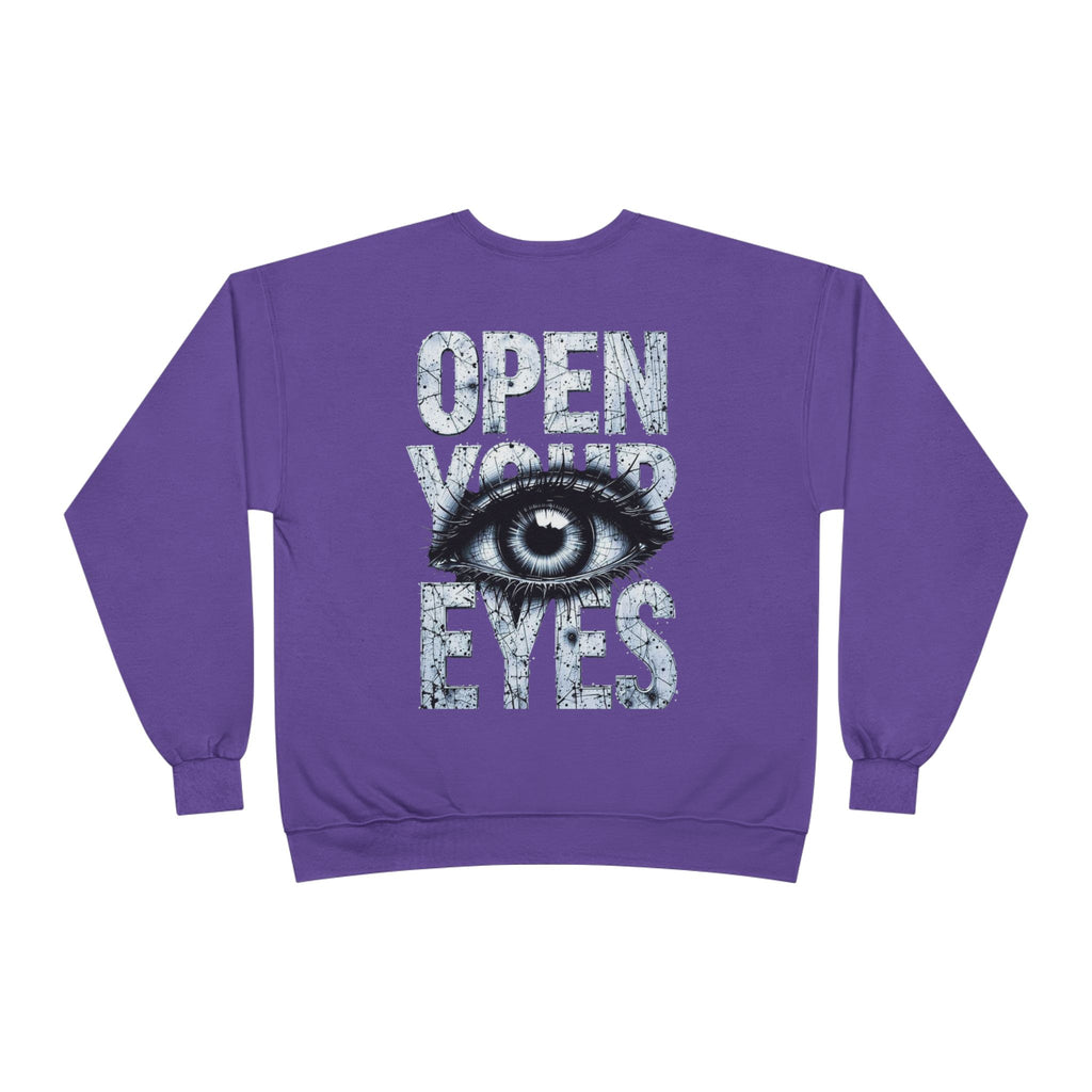 Open Eyes Graphic Sweatshirt — Eye Illustration Crewneck