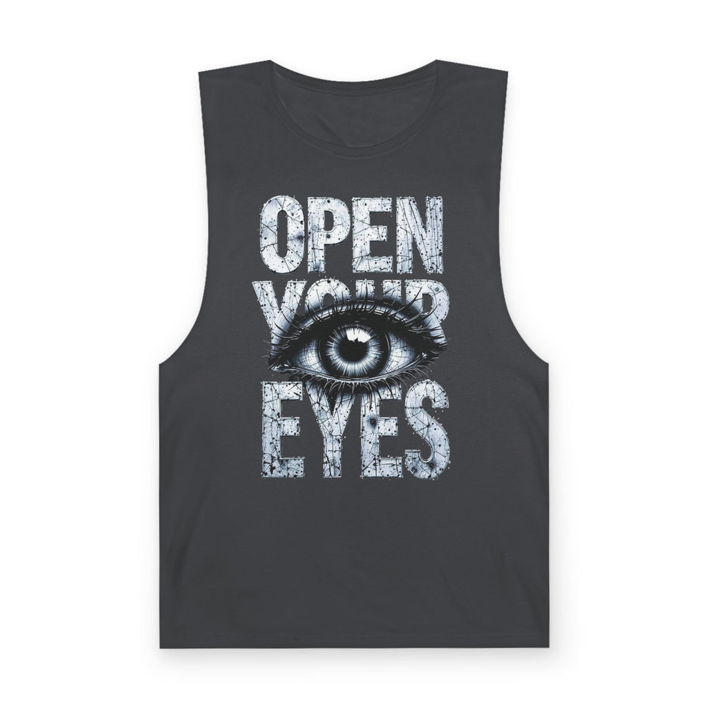 Open Your Eyes Tank Top — Graphic Eye Illustration Tank