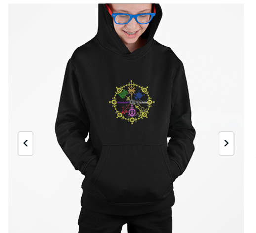 Pastel Compass Symbol Hoodie — Spiritual Mandala Graphic Sweatshirt
