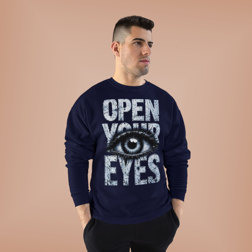 Open Eyes Graphic Sweatshirt — Eye Illustration Crewneck