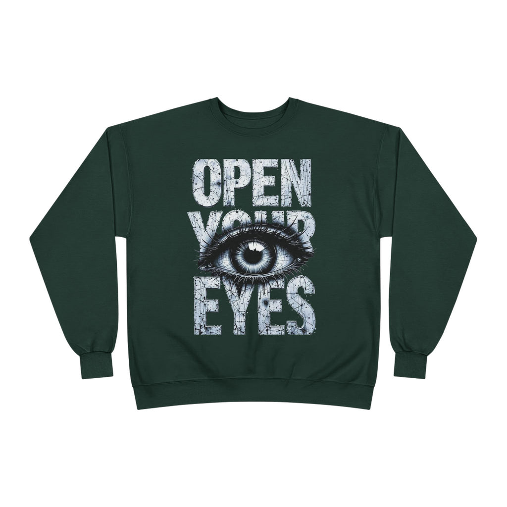 Open Eyes Graphic Sweatshirt — Eye Illustration Crewneck