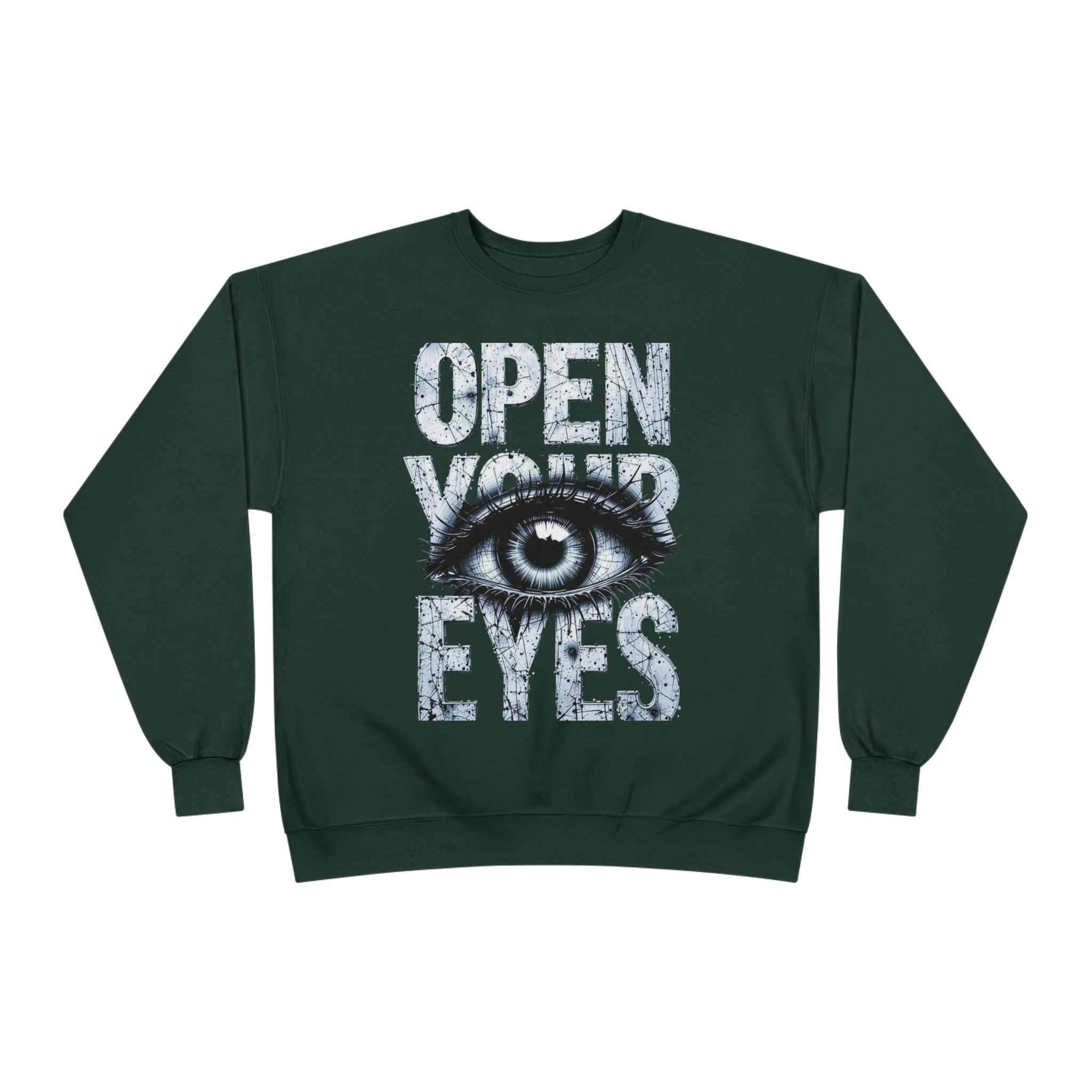 Open Eyes Graphic Sweatshirt — Eye Illustration Crewneck