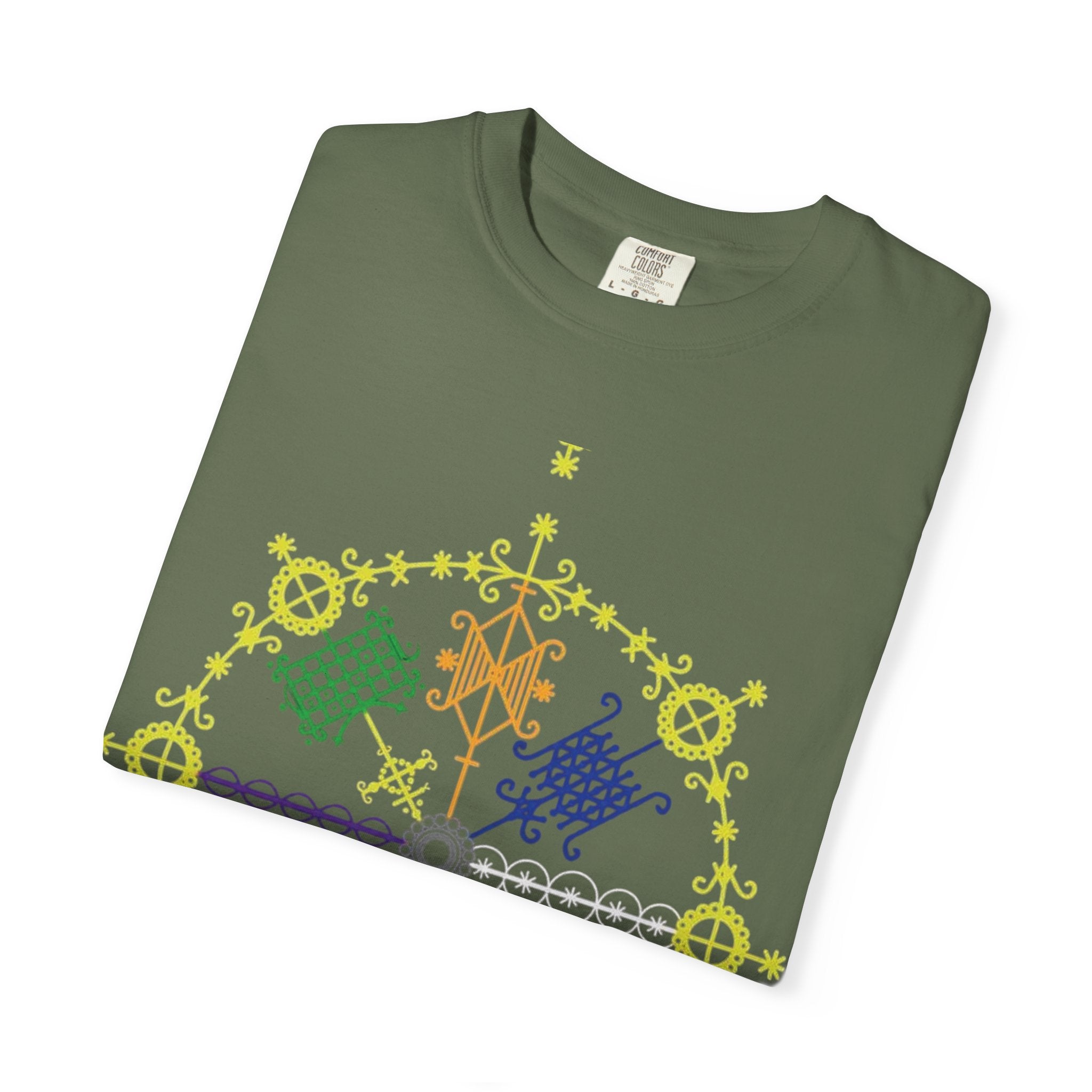Mandala Symbol Graphic T-Shirt — Pastel Spiritual Pattern
