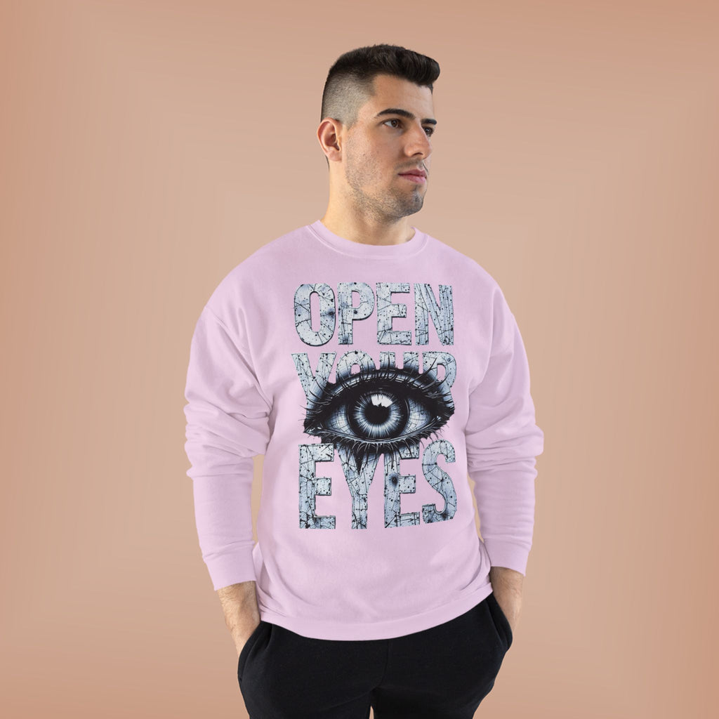 Open Eyes Graphic Sweatshirt — Eye Illustration Crewneck