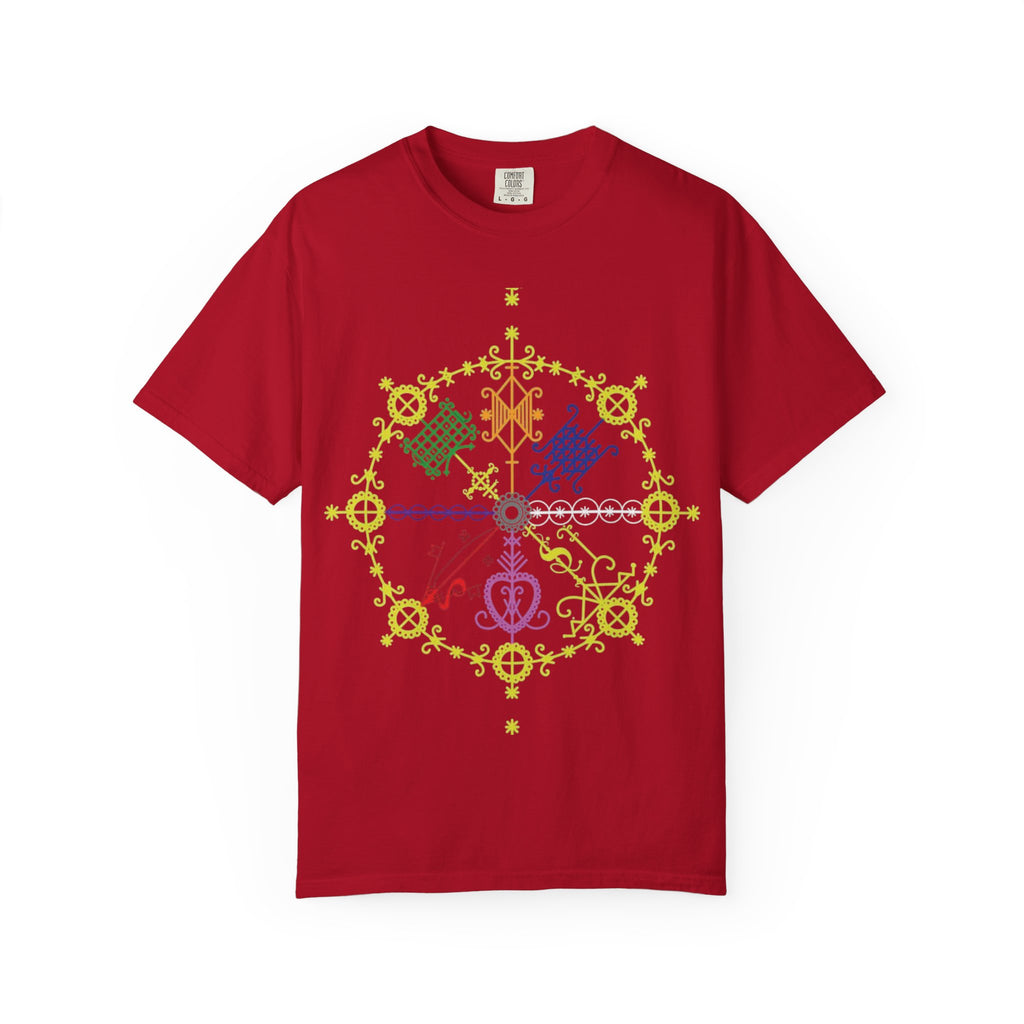 Mandala Symbol Graphic T-Shirt — Pastel Spiritual Pattern