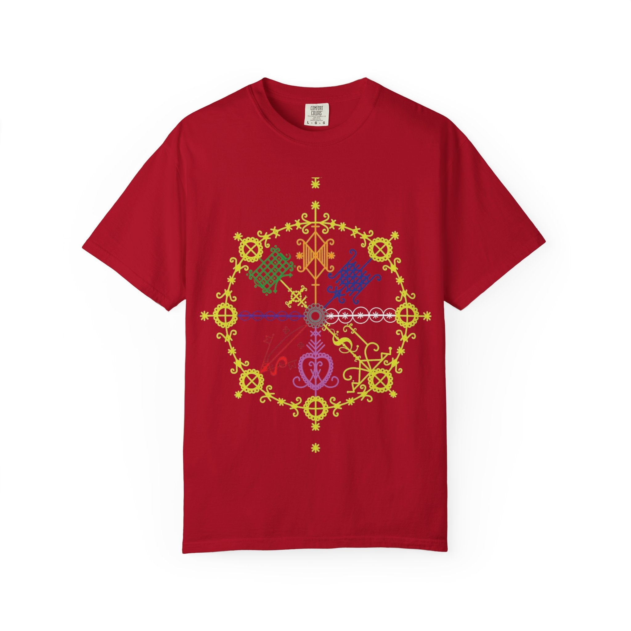 Mandala Symbol Graphic T-Shirt — Pastel Spiritual Pattern
