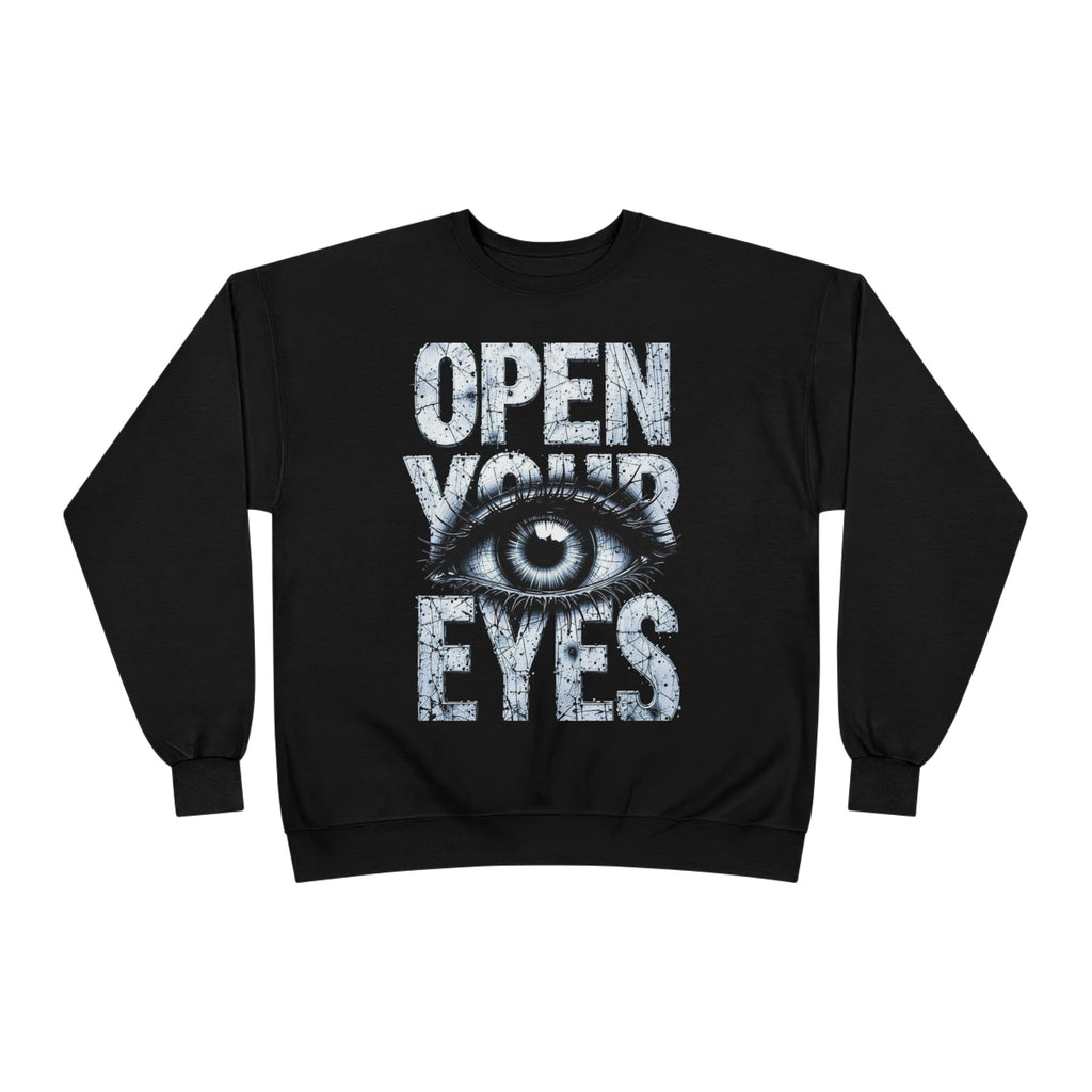 Open Eyes Graphic Sweatshirt — Eye Illustration Crewneck