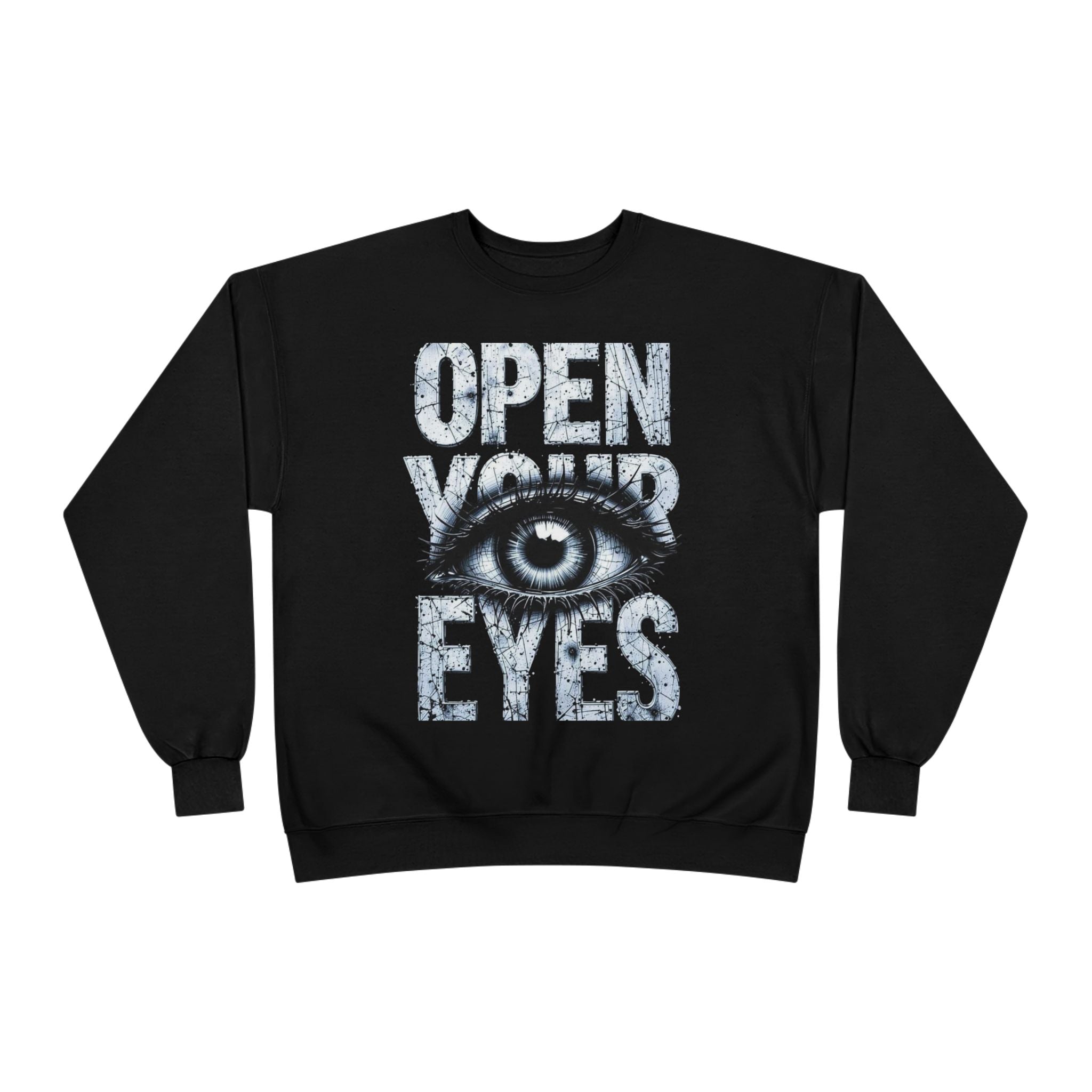Open Eyes Graphic Sweatshirt — Eye Illustration Crewneck