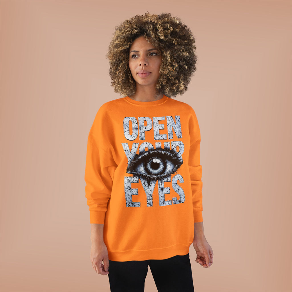 Open Eyes Graphic Sweatshirt — Eye Illustration Crewneck