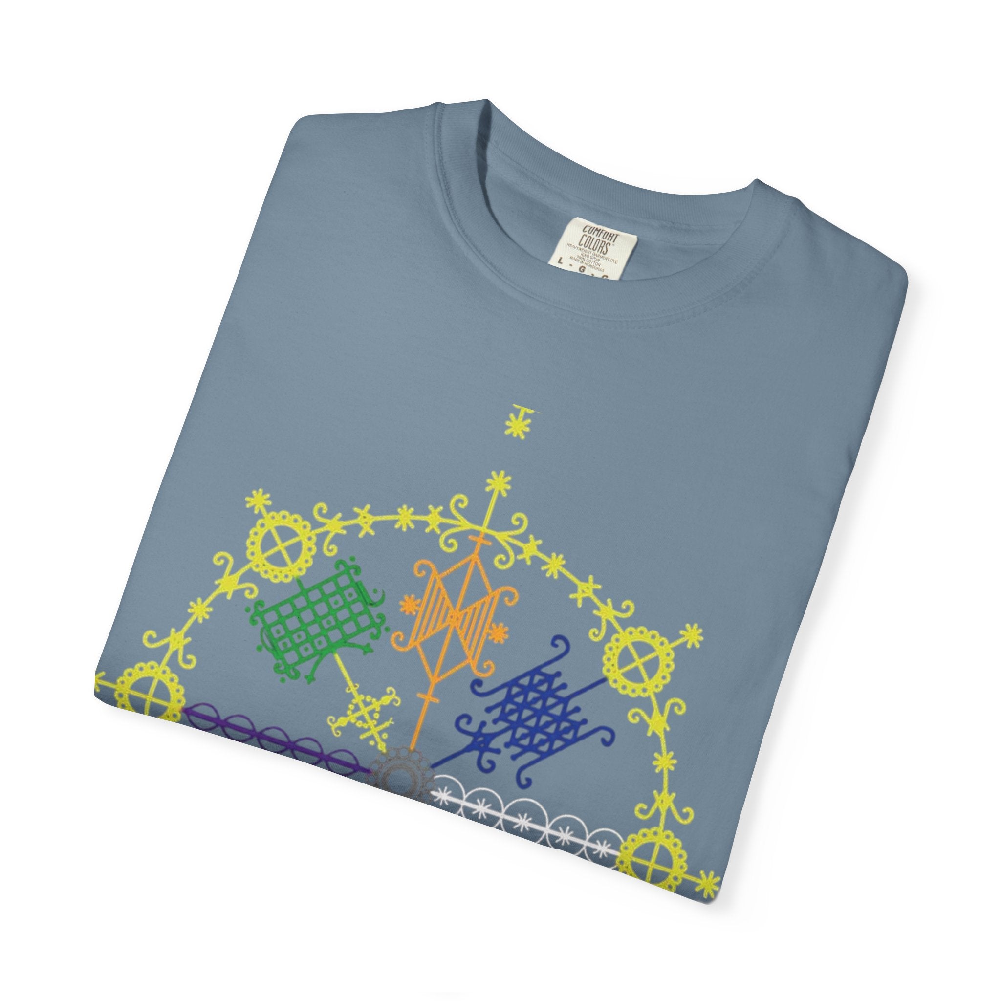 Mandala Symbol Graphic T-Shirt — Pastel Spiritual Pattern