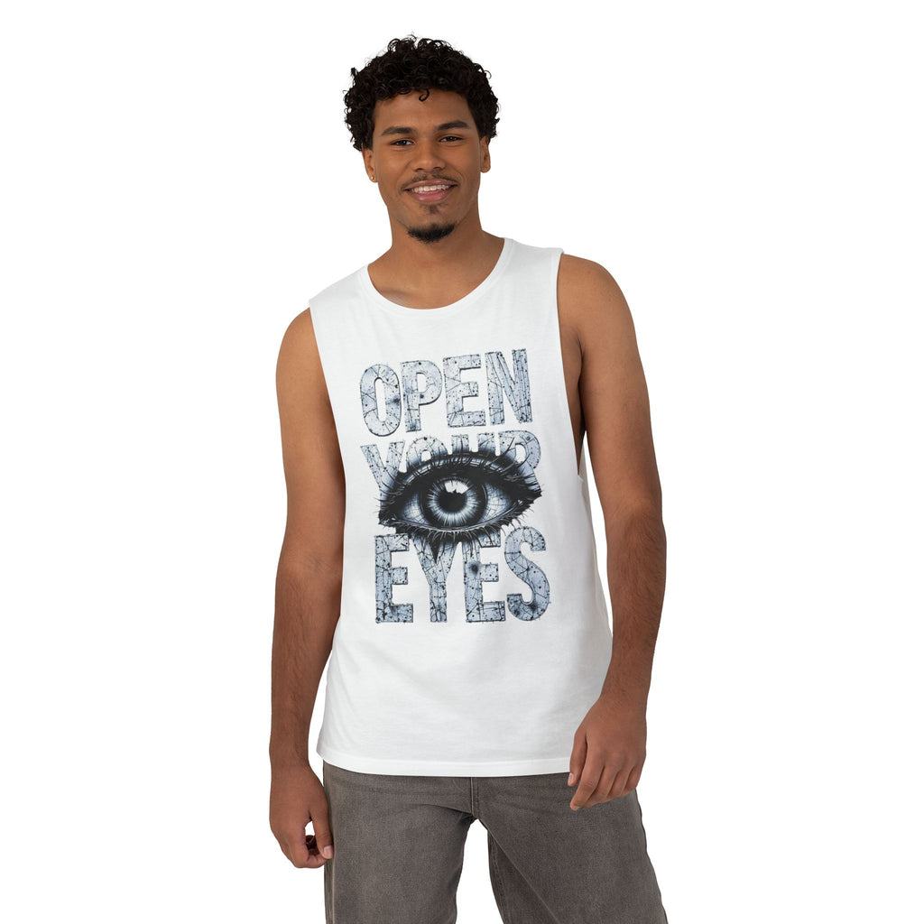 Open Your Eyes Tank Top — Graphic Eye Illustration Tank