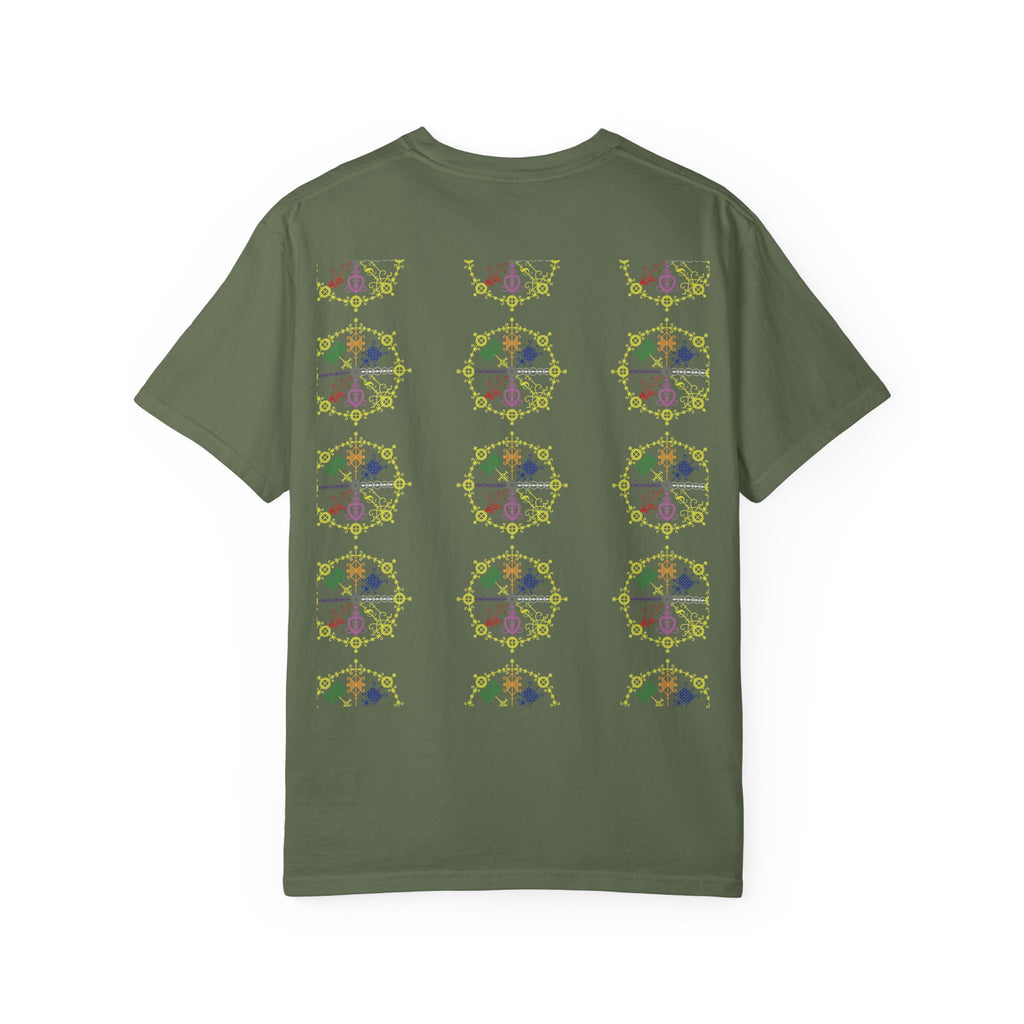 Mandala Symbol Graphic T-Shirt — Pastel Spiritual Pattern