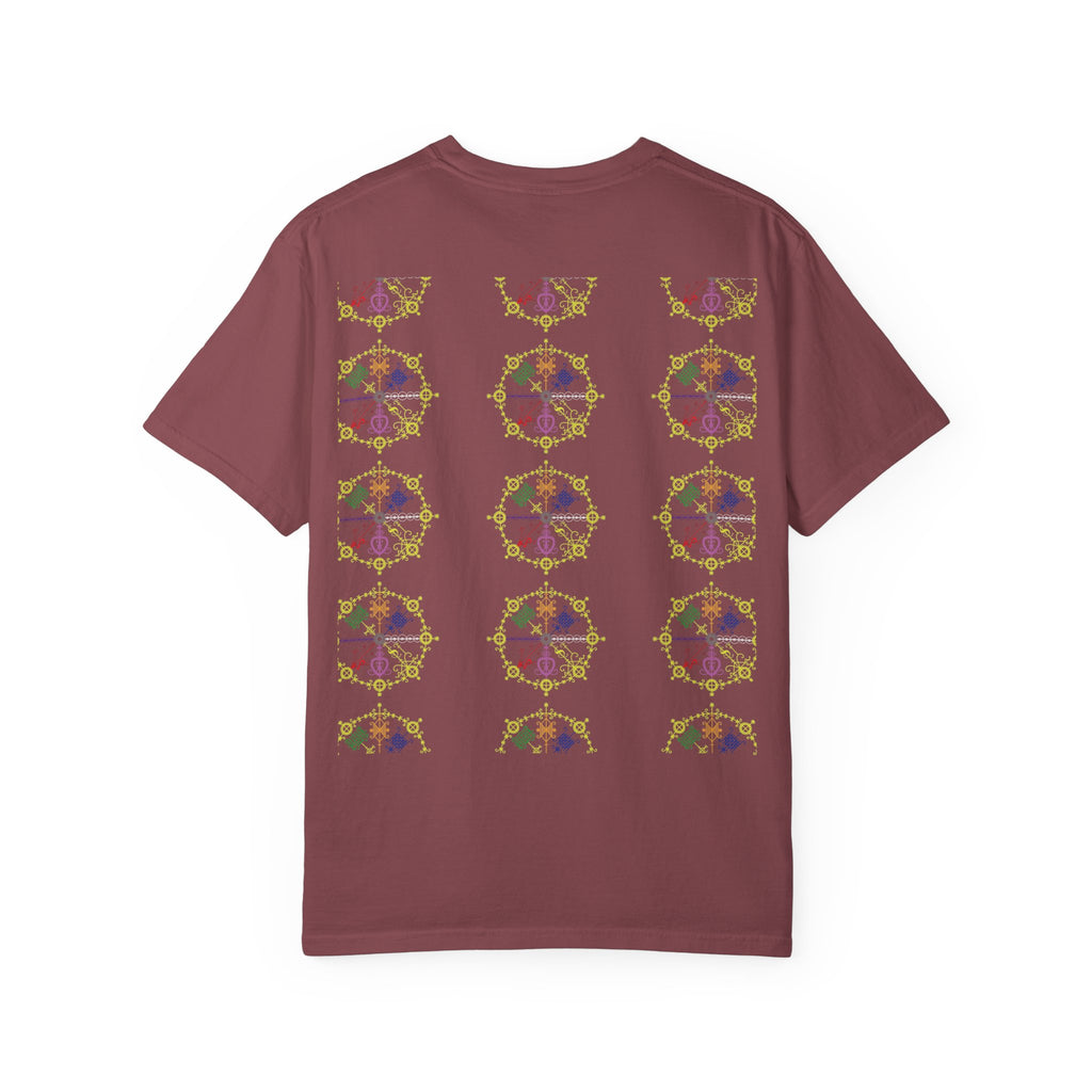 Mandala Symbol Graphic T-Shirt — Pastel Spiritual Pattern
