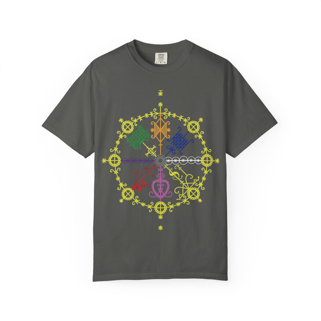 Mandala Symbol Graphic T-Shirt — Pastel Spiritual Pattern
