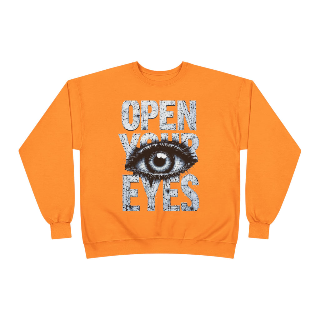 Open Eyes Graphic Sweatshirt — Eye Illustration Crewneck