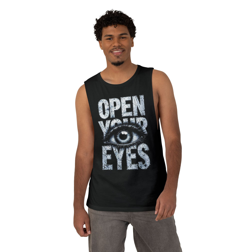 Open Your Eyes Tank Top — Graphic Eye Illustration Tank