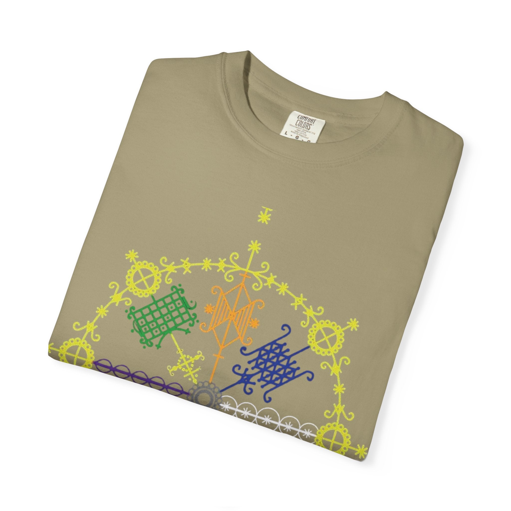 Mandala Symbol Graphic T-Shirt — Pastel Spiritual Pattern