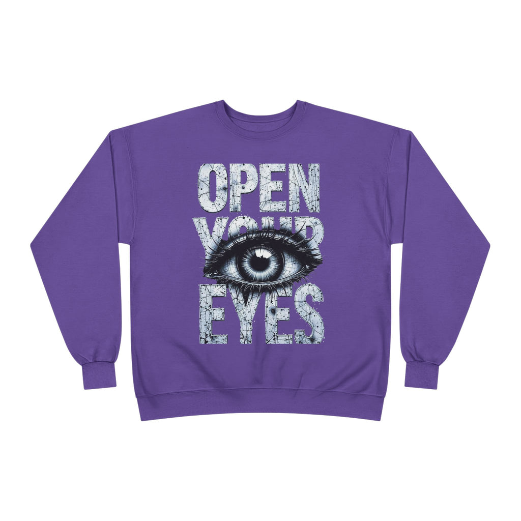 Open Eyes Graphic Sweatshirt — Eye Illustration Crewneck