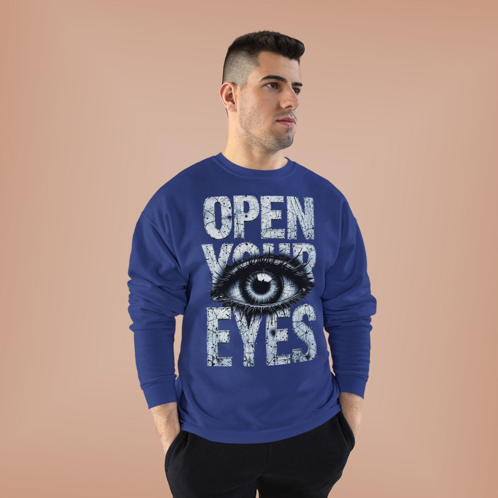 Open Eyes Graphic Sweatshirt — Eye Illustration Crewneck