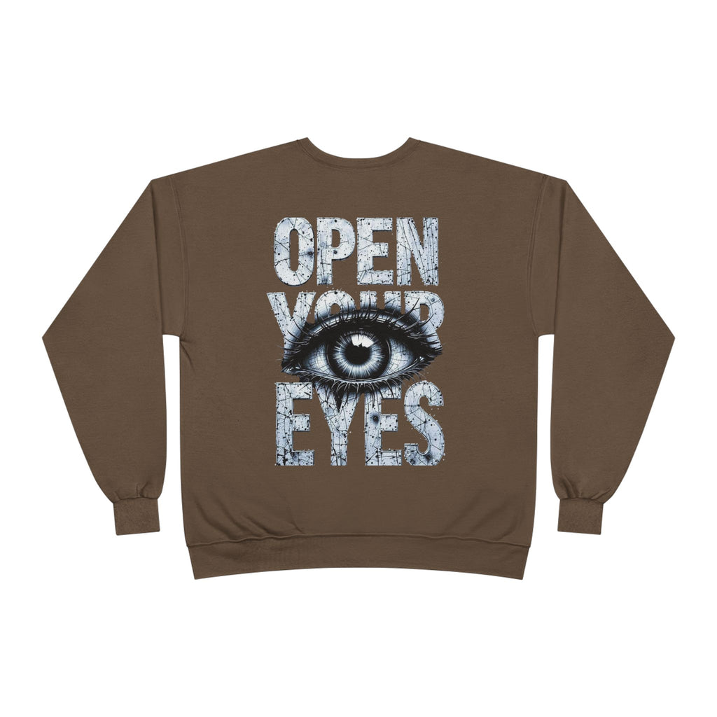 Open Eyes Graphic Sweatshirt — Eye Illustration Crewneck